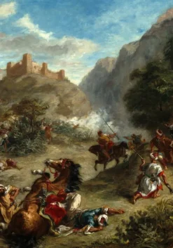 Grafika Delacroix Eugène - Eugène Delacroix : Arabes tiraillés dans les montagnes* Art|De 1 000 Pièces