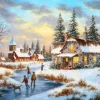 Grafika Dennis Lewan - Dennis Lewan - A Mid-Winter's Eve* Rétros Et Nostalgie|Neige
