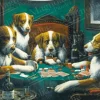 Magnolia Dogs Playing Poker* Chiens|De 1 000 Pièces