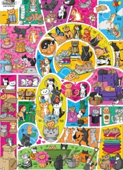 Cobble Hill Doodlecats*Femme Puzzles Pour Enfants|Chats