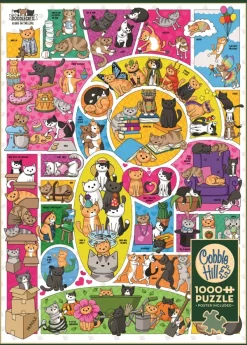 Cobble Hill Doodlecats*Femme Puzzles Pour Enfants|Chats