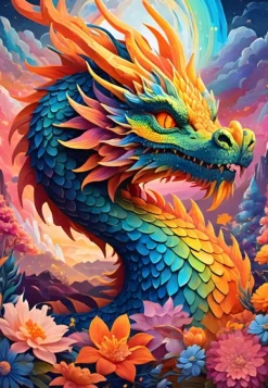 Alipson Puzzle Dragon Coloré* Forêts, Fleurs Et Jardins|De 1 000 Pièces