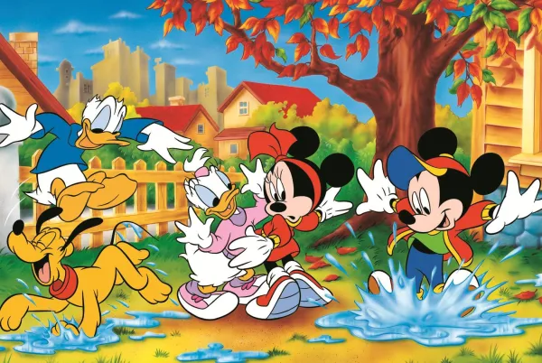 Trefl 40e Anniversaire - Jouer Dans Les Flaques D'Eau - Disney Mickey Mouse Et Ses Amis*Enfant À Partir De 9 Ans|Puzzles Pour Enfants