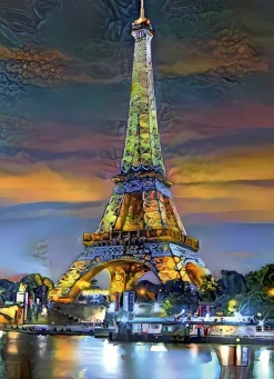 Bluebird Puzzle Eiffel Tower at Sunset, Paris, France* Villes Et Villages|Monuments