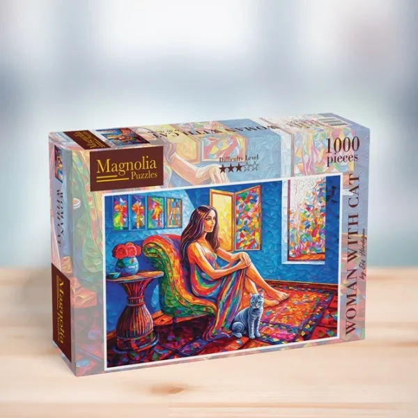 Magnolia Elif Hürdogan - Woman with Cat*Femme Chats|Déco Et Objets