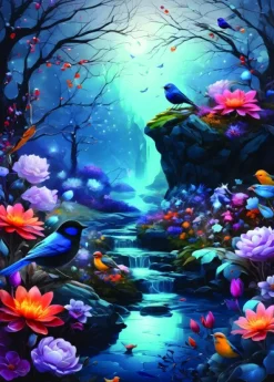 Alipson Puzzle Enchanted Nature* Oiseaux|Forêts, Fleurs Et Jardins