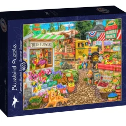 Bluebird Puzzle Farmers Market Spring Summer Season* Rétros Et Nostalgie|Villes Et Villages