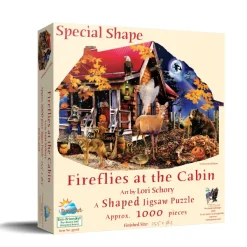 SunsOut Fireflies at the Cabin*Femme Forme|Animaux De La Forêt