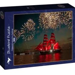 Bluebird Puzzle Fireworks around a Sailboat* Bateaux|De 500 À 999 Pièces