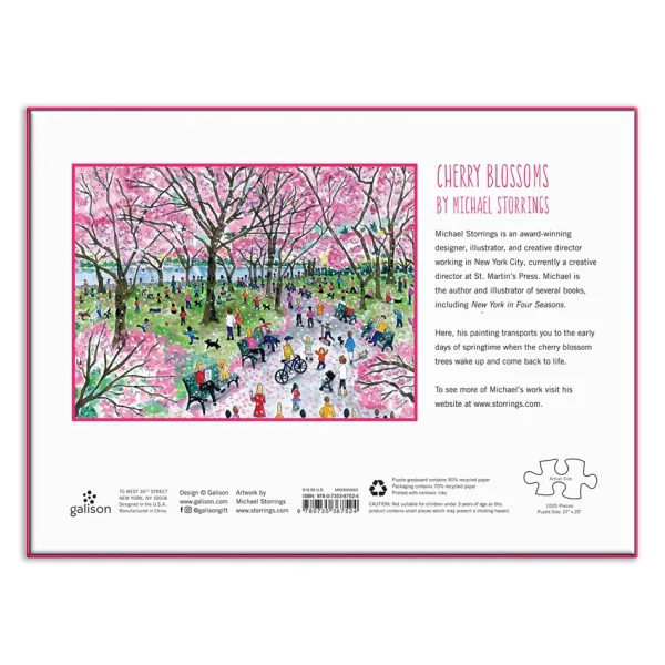 Galison Fleurs de Cerisier - Puzzle 1000 Pièces* Parcs Naturels Et Nationaux|Forêts, Fleurs Et Jardins