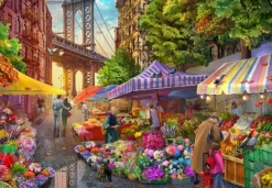 Bluebird Puzzle Flower Market Brooklyn* Villes Et Villages|États-Unis Et Canada