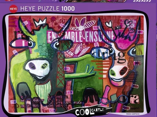 Heye Fredi Gertsch - Cool Cattle - Striped Cows* Animaux De La Ferme|Collages