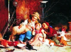 Gold Puzzle Gaetano Chierici: Farmyard Rascals*Femme/Enfant Animaux De La Ferme|Bébés Et Enfants