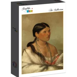 Grafika Kids George Catlin : Femme Aigle - Shawano, 1830*Enfant Art|Dès 6 Ans : 50 À 100 Pièces