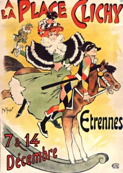 Grafika Georges Meunier - A la Place Clichy, 1897*Femme Hommes Et Femmes|Affiches De Cinéma, Publicité