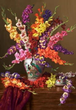 Castorland Glaïeuls dans un Vase Chinois* Forêts, Fleurs Et Jardins|De 1 000 Pièces