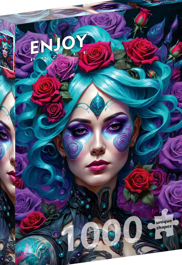 Enjoy Puzzle Gothic Flowers Portrait*Femme Hommes Et Femmes|Gothiques Et Sorcières