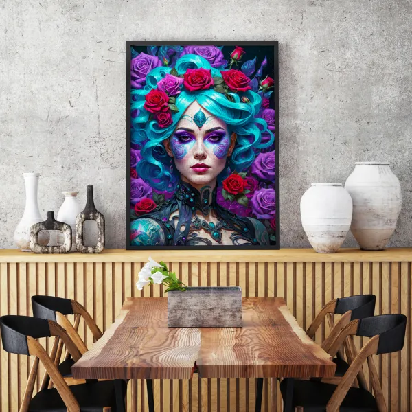 Enjoy Puzzle Gothic Flowers Portrait*Femme Hommes Et Femmes|Gothiques Et Sorcières