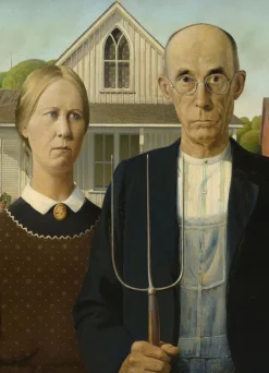 Eurographics Grant Wood - American Gothic*Femme Hommes Et Femmes|Art