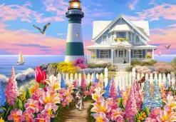 Bluebird Puzzle Heaven By The Ocean* Phares Et Moulins|Cottages Et Châlets