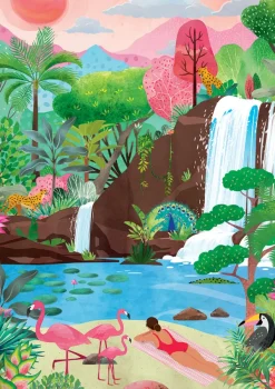 Pieces & Peace Heln.illustration - Vibrations Tropicales* Oiseaux|Plages Et Îles De Rêve