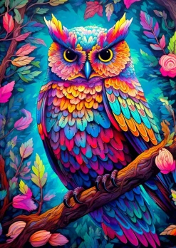 Enjoy Puzzle Hibou Eblouissant* Oiseaux|Animaux De La Forêt