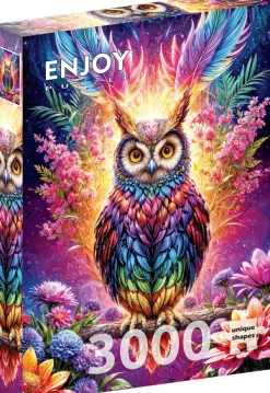 Enjoy Puzzle Hibou Néon* De 3 000 Pièces|De 3 000 Pièces