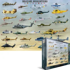 Eurographics Hélicoptères Militaires* Avions Et Objets Volants|De 1 000 Pièces
