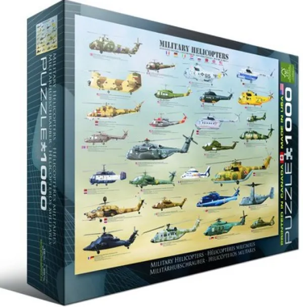 Eurographics Hélicoptères Militaires* Avions Et Objets Volants|De 1 000 Pièces