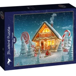 Bluebird Puzzle Illuminated Christmas Cottage*Femme Noël|Cottages Et Châlets