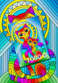 Enjoy Puzzle Inseparable Cat and Kitten* Chats|De 1 000 Pièces