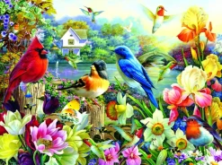 SunsOut Iris d'Or* Oiseaux|Forêts, Fleurs Et Jardins