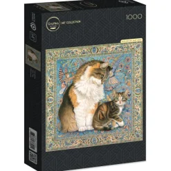 Grafika IVORY CATS - Agneatha and Avril on Persian carpet* Chats|Déco Et Objets