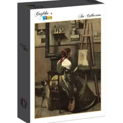 Grafika Kids Jean-Baptiste-Camille Corot : Atelier de l'Artiste, 1868*Enfant Art|Dès 6 Ans : 50 À 100 Pièces
