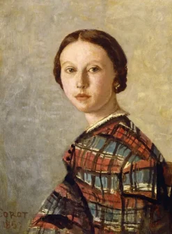 Grafika Jean-Baptiste-Camille Corot : Portrait de Jeune Fille, 1859* De 2 000 Pièces|De 2 000 Pièces