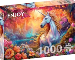 Enjoy Puzzle Jolie Licorne Enchantée* Forêts, Fleurs Et Jardins|De 1 000 Pièces