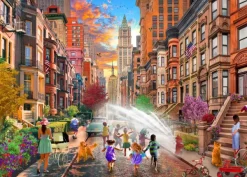 Bluebird Puzzle Journées d'Eté Chaudes à New York*Femme/Enfant Chiens|Bébés Et Enfants