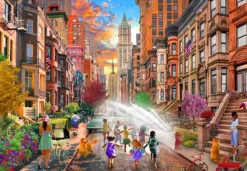 Bluebird Puzzle Journées d'Eté Chaudes à New York*Femme/Enfant Chiens|Bébés Et Enfants