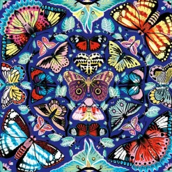 Galison Kaleido-Papillons - Puzzle Familial de 500 Pièces* Carré|De 500 À 999 Pièces
