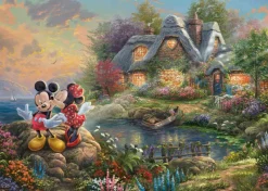 Schmidt Spiele Kinkade Thomas - Thomas Kinkade, Disney-Sweethearts Mickey & Minnie*Enfant Puzzles Pour Enfants|Cottages Et Châlets