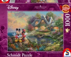 Schmidt Spiele Kinkade Thomas - Thomas Kinkade, Disney-Sweethearts Mickey & Minnie*Enfant Puzzles Pour Enfants|Cottages Et Châlets