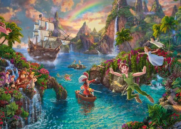 Schmidt Spiele Kinkade Thomas - Thomas Kinkade, Disney - Peter Pan*Enfant Puzzles Pour Enfants|De 1 000 Pièces