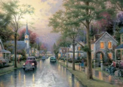 Schmidt Spiele Kinkade Thomas - Thomas Kinkade : Le réveil du village* Rétros Et Nostalgie|Cottages Et Châlets