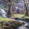 Schmidt Spiele Kinkade Thomas - Thomas Kinkade - Disney, Blanche Neige*Enfant Puzzles Pour Enfants|De 1 000 Pièces