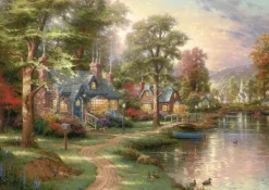 Schmidt Spiele Kinkade Thomas - Thomas Kinkade: Au Bord du Lac* De 1 500 Pièces|De 1 500 Pièces
