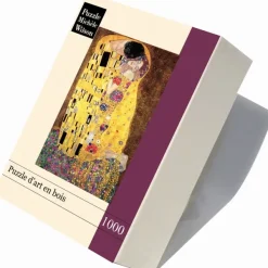 Puzzle Michèle Wilson Klimt Gustav - Puzzle en Bois Découpé à la Main - Klimt : Le Baiser*Femme Puzzles Adultes|Pièces Difficiles