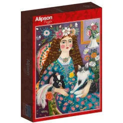 Alipson Puzzle La Dame aux Animaux*Femme Chiens|Chats
