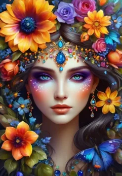 Alipson Puzzle La Femme Fleur*Femme Hommes Et Femmes|Forêts, Fleurs Et Jardins