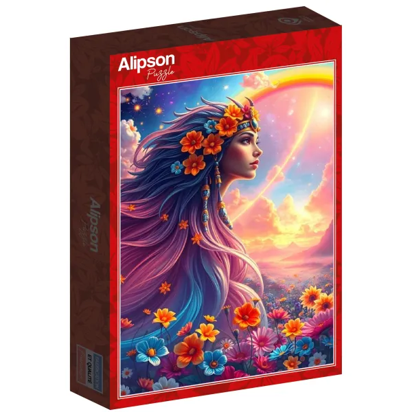 Alipson Puzzle La fille Arc-en-Ciel*Femme Hommes Et Femmes|Forêts, Fleurs Et Jardins