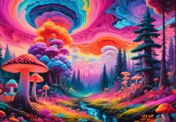 Alipson Puzzle La Forêt aux Champignons* Forêts, Fleurs Et Jardins|De 1 000 Pièces